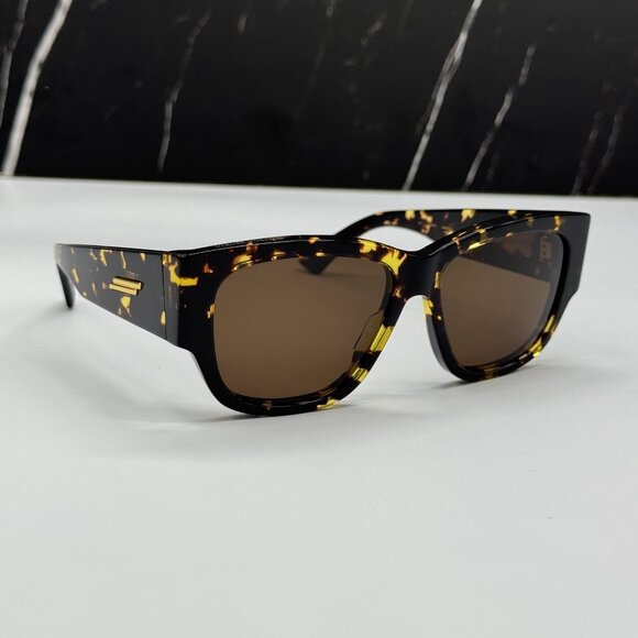 NEW BOTTEGA VENETA BV1026S 002 HAVANA WOMEN SUNGLASSES BOTTEGA VENETA - Picture 8 of 11